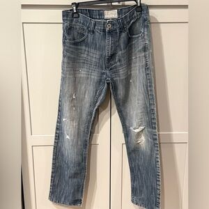 Alexander Julian Men’s Straight Leg Jeans 32x30 Medium Wash Distressed